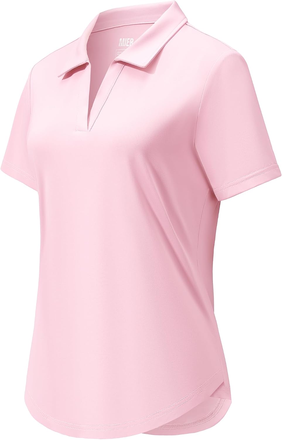 MIER Polo Shirts for Women V Neck Short Sleeve Golf Tennis Shirts Quick Dry Soft UPF 50+ Collared Active Tops, Lightweight