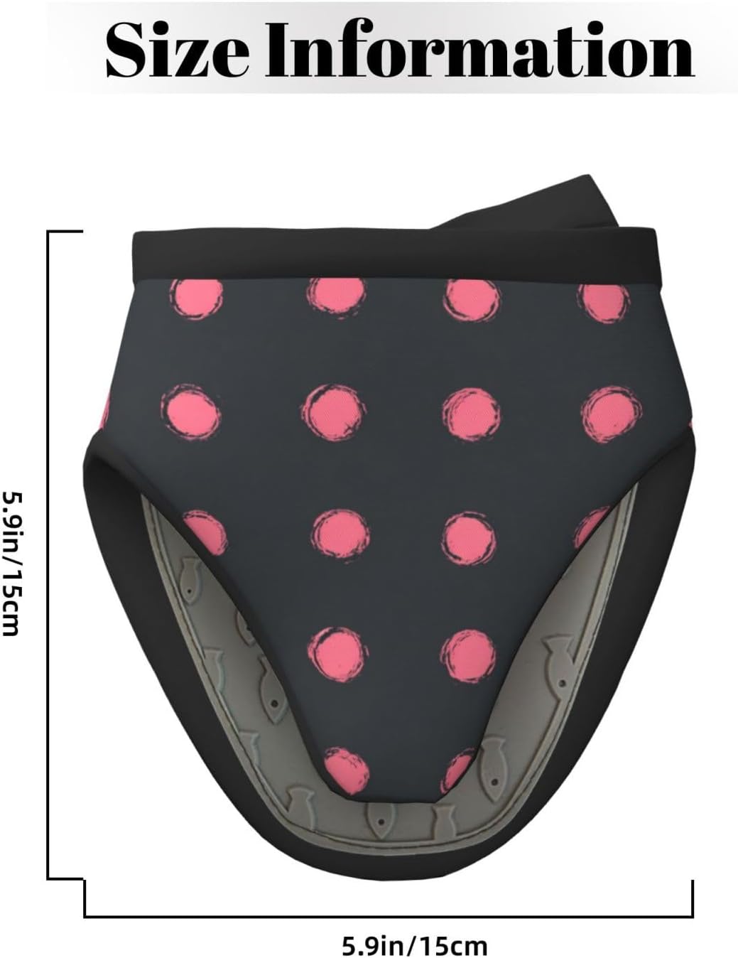 Light Pink Polka Dots in Grid On Solid Dark Gray Mini Silicone Oven Mitts Heat and Slip Resistant Kitchen Mittens,Short Oven Gloves for Safe Cooking Baking & Grill,5.9"X5.9"