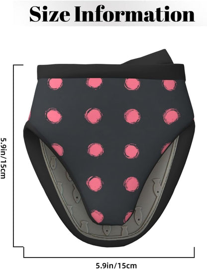 Light Pink Polka Dots in Grid On Solid Dark Gray Mini Silicone Oven Mitts Heat and Slip Resistant Kitchen Mittens,Short Oven Gloves for Safe Cooking Baking & Grill,5.9"X5.9"