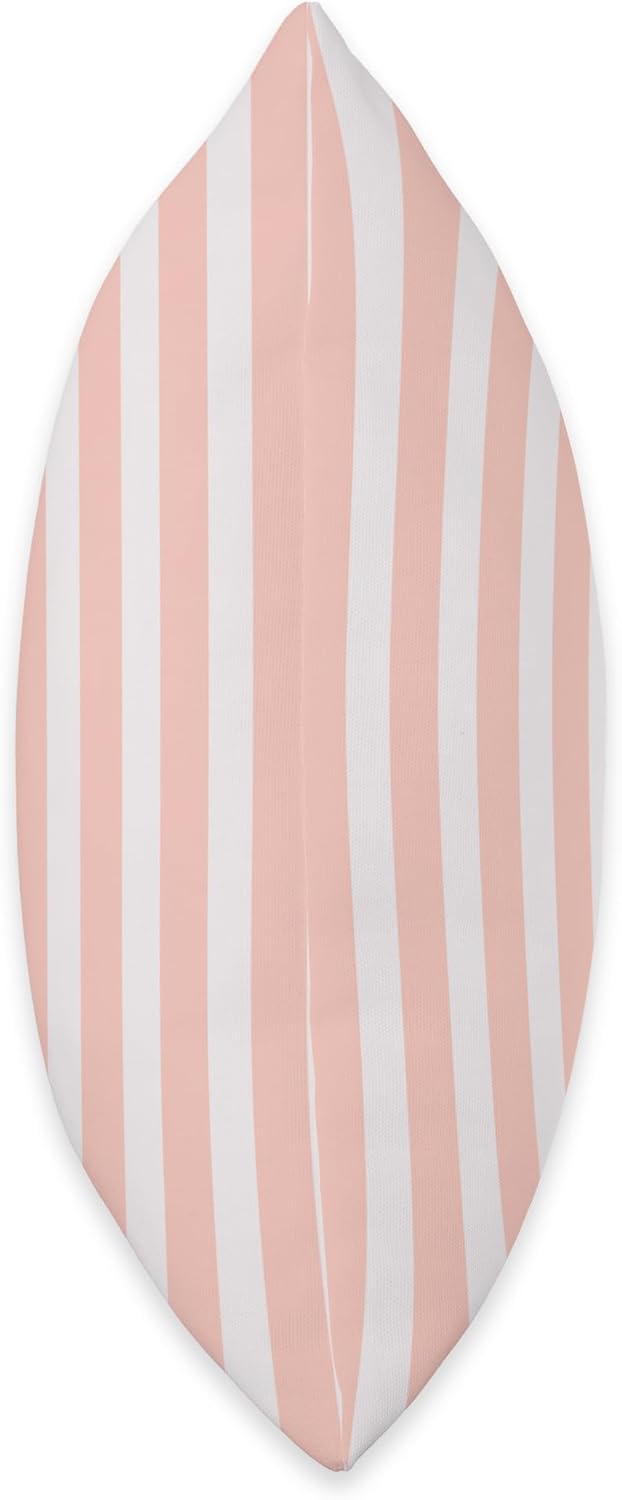 Cute Pastel Peach Pink Striped Pattern Minimalist Throw Pillow