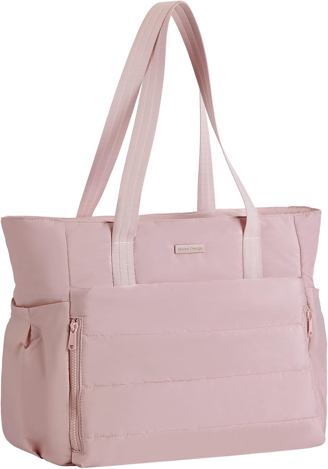 NISHEL Travel Puffy Tote Bag For Women, Ultra-Lightweight Large Tote Purse For Office Day And a Short Weekend Getaway