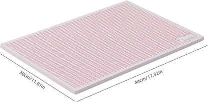 Coffee Bar Mat, 10mm Thick Non-Slip Rubber Bar Drip Tray, Heavy Duty Waterproof Bartender Mat for Countertops, Dishwasher Safe, Easy Clean for Coffee, Beer, Cocktail, Kitchen (Pink, 12*18)