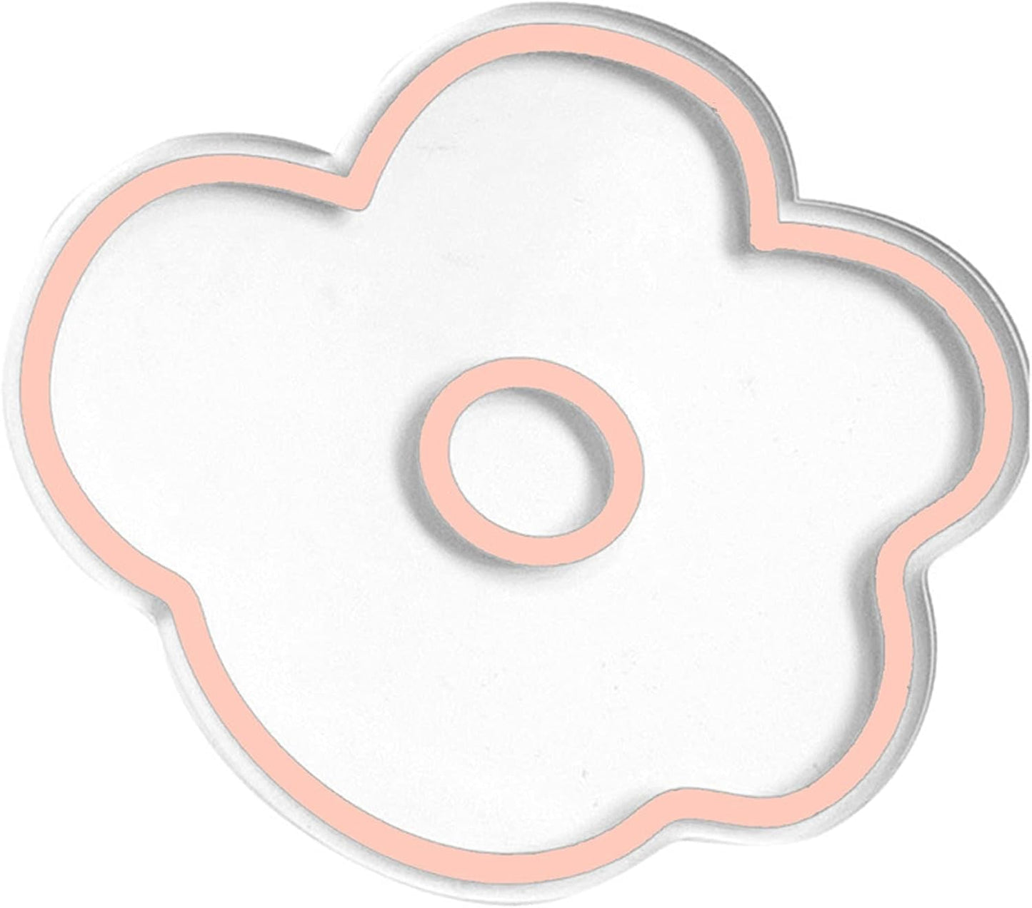 Transparent Acrylic Flower Coaster, Flower-shaped Coaster, Acrylic Coaster Home decor Decorative Ornaments (Pink)