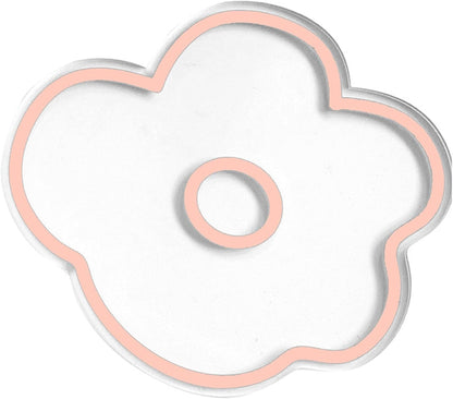 Transparent Acrylic Flower Coaster, Flower-shaped Coaster, Acrylic Coaster Home decor Decorative Ornaments (Pink)