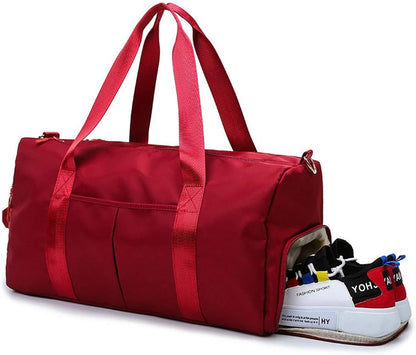 Sports Gym Bag for Women Travel Duffel Bag with Wet Pocket and Shoes Compartment for Training Swim Yoga(Pink)