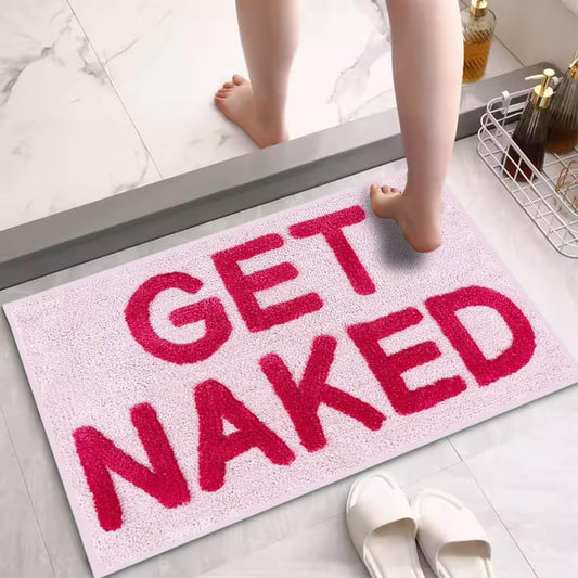 Bath Mat, Non Slip Absorbent Pink Bath Rug, Funny Bathroom Decor, Bathtub Decor Mats,Washable Shower Rug for Washroom Floor Apartment(Size:60x40cm)