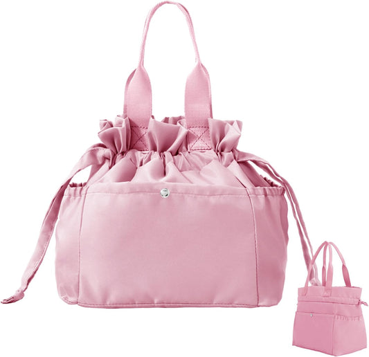 MEXS Lunch Bag for Women Reusable Drawstring Insulated Lunch Box Stain-Resistant Large Cinch Closure Lunch Bags for Work Office