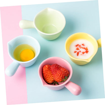 Ceramic Pot Mini Cooking Casserole Handle for Porridge and Sauces Easy to Clean for Gas Stove and Microwave