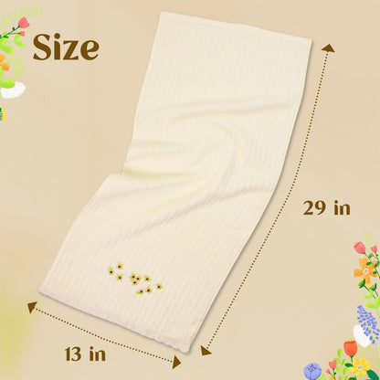 Jacquotha Hand Towels for Bathroom (Pink & Cream) – Soft Cotton, 13x29 Inches, Embroidered Flowers, 4 Pack Decorative Towels for Spring Kitchen Decor