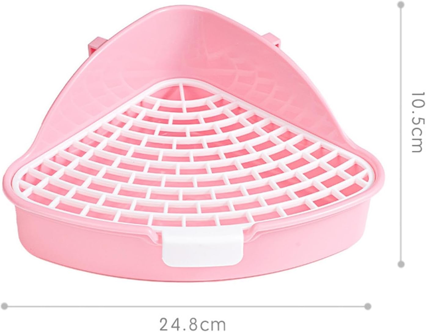 Litter Pan, Small Animals Litter Tray, Detachable Design, Cage Toilet Bedding Box, Easy to Clean, Pink, 24.8cmx10.5cm