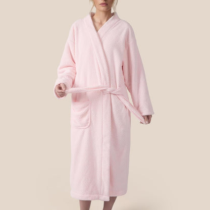 REDKISS Premium Womens Robe, Microfiber Long Bath Robe for Women, Lightweight Soft Women's Bathrobe