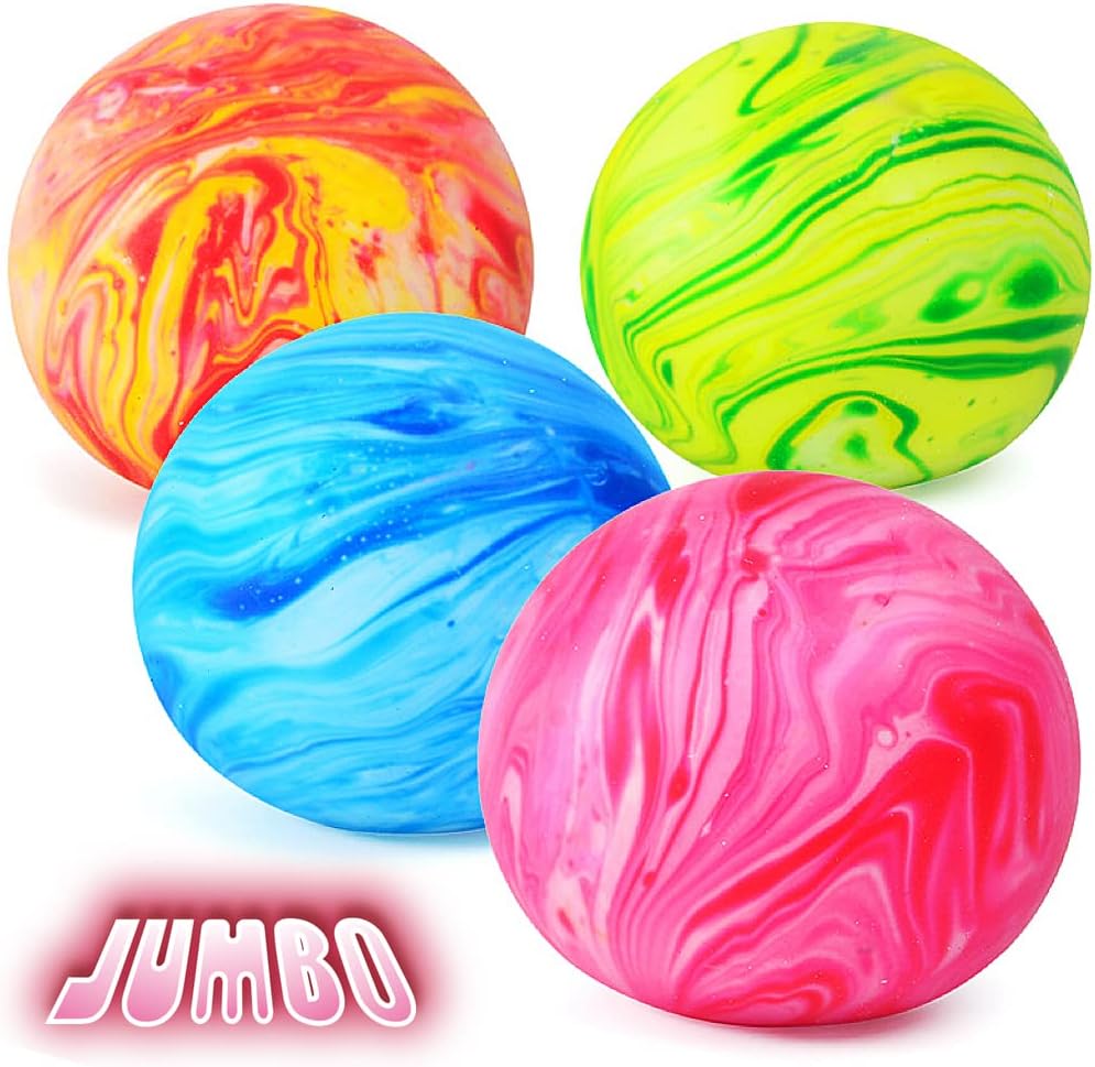 Giant Stretchy Stress Squeeze Balls - Squishy Toys for Kids - Stretch and Pull, Jumbo Stress Dough Ball, Novelty Squishy Fidget Squeeze Toys Gifts for Boys, Girls, Adults (Pink)