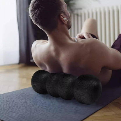 Qianly Wavy Foam Roller Deep Tissue Massage Expanded Polypropylene Foam Roller Lightweight Stretching Column for Yogis, Pink, Hardness 55