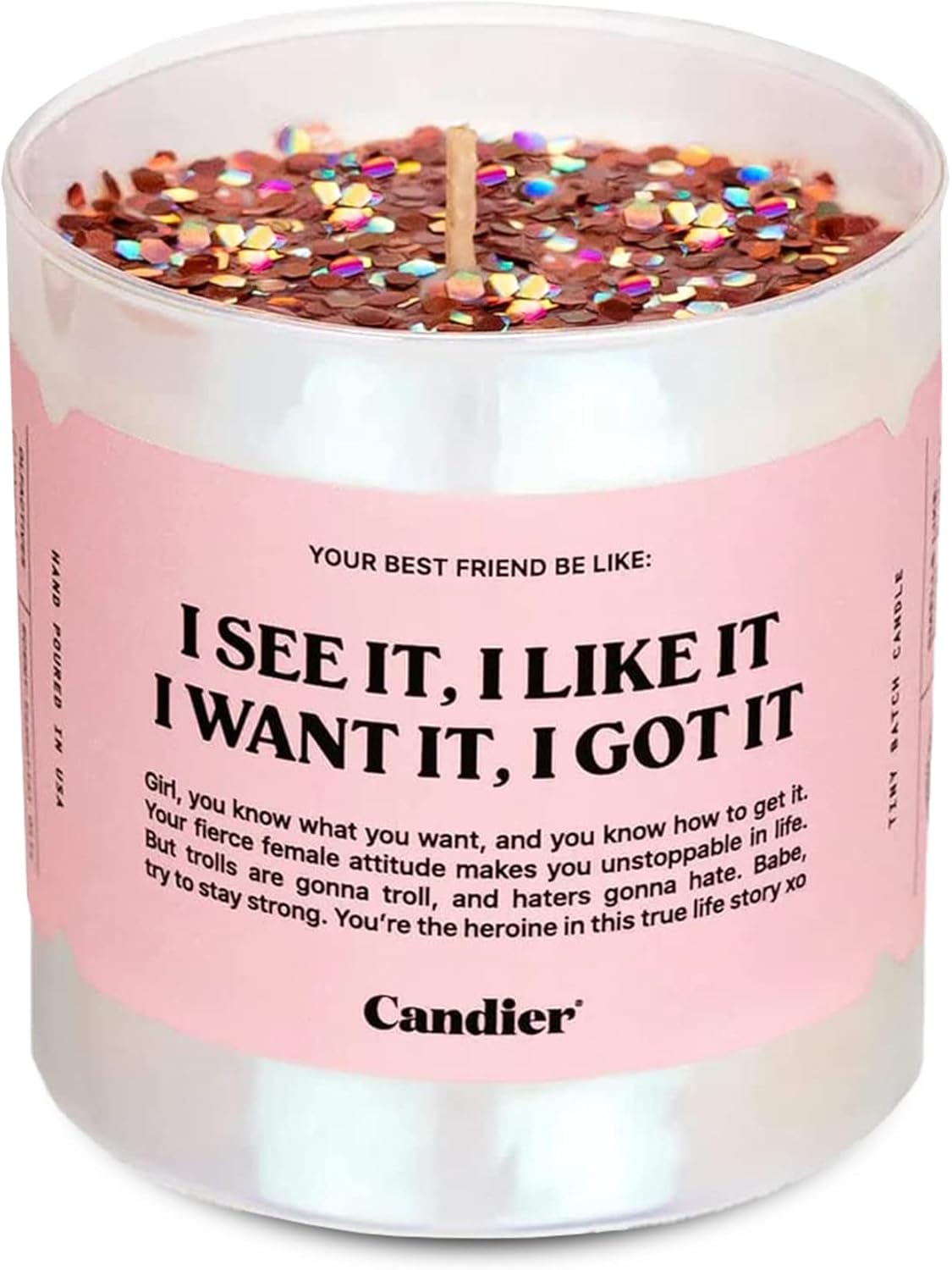 I See It, I Like It Scented Candle, Natural Soy with Orange & Peach Notes, Aromatherapy Candle for Relaxation, Unique Candles Gifts for Women, 60-Hour Burn Time - Candier by Ryan Porter