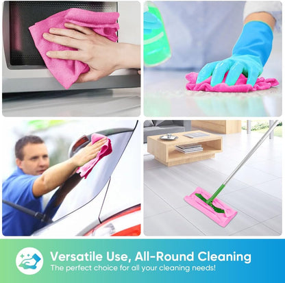 HOMEXCEL Pink Microfiber Cleaning Cloths, 20 Pack Cleaning Rags - Lint Free & Scratch-Free Microfiber Towels for Cars, House & Kitchen, Absorbent Cleaning Towels, 11.5 x 11.5 Inch