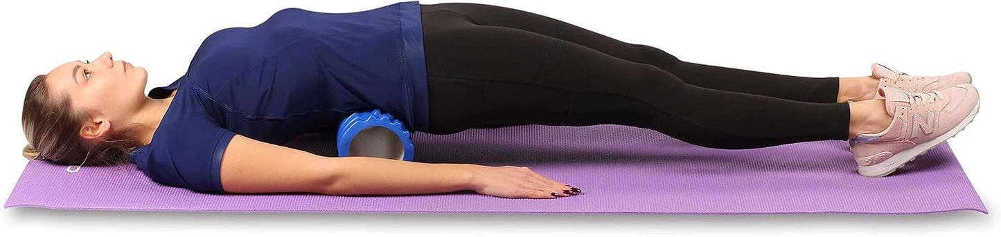 DRUNA Foam Roller for Muscle Massage, Pilates & Yoga 13"x5.5" Medium Firm PVC Foam Roller for Deep Tissue Massage, Recovery & Flexibility (Pink)