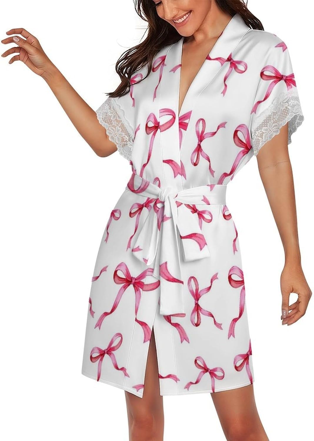 Pink Cartoon Champagne Womens Robes Golden Stars Bridal Robe Kimono Robes for Women Lingerie Robe