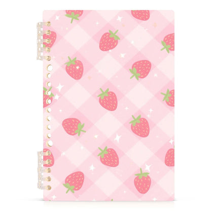 EtherSpher A5 size Pastel Peach Strawberry notebook spiral 8.3" x 5.7", wear-resistant school supplies for college 60 sheets for planner&business