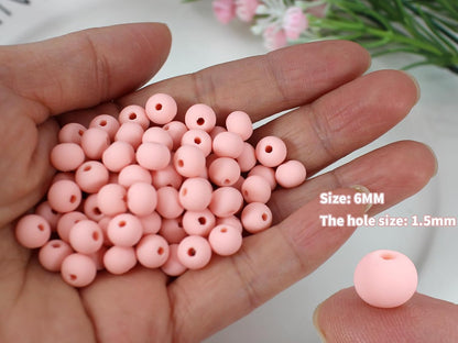 550pcs 6mm Peach Clay Round Smooth Space Polymer Heishi Beads Bulk for Jewelry Making Earring, Necklaces, Bracelet,Keychain, Lanyard-Adult Crafts Supplies