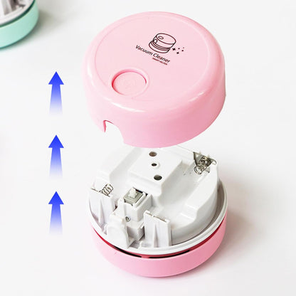 Cleaning Brush Handheld Portable Mini Coffee Table Home Desktop Vacuum Cleaner (Pink)