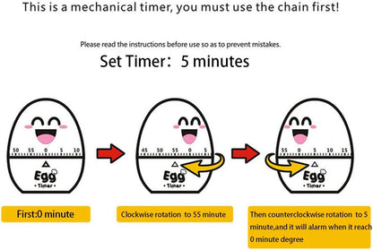 Cute Kitchen Mechanical Egg Timer For Cooking