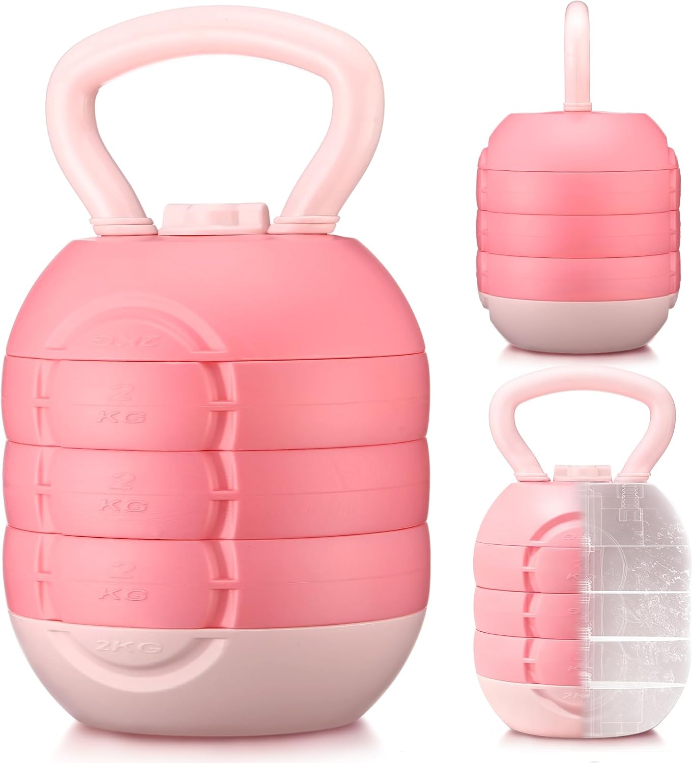 Adjustable Water Filled Kettlebell 5/8/13/17/22 lb Water Filled Kettlebells Weights Set for Home Gym, Kettle Bell Sets for Women at Home and Cross-training Exercise