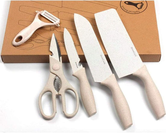 pink knife set with block-knife set pink kitchen accessories-knives set for Kitchen Peeler