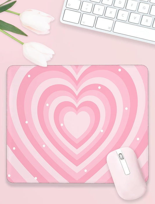 Cute Kawaii Cutecore Aesthetic Pink Girly Gaming Mouse Pad Small, Gamer Girl Room Decor Desk Accessories (9.4 x7.8 Inch)
