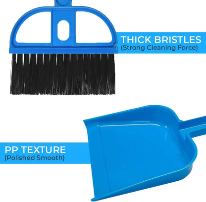 Mini Broom and Dustpan Set - Compact Cleaning Kit for Home, Car, Camping, Small Spaces, Pet Cleanup, and Travel - Durable Small Broom and Dustpan Set Mini - Pink Broom