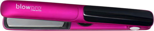 blowpro Pink Edition Professional Salon Flat Iron, 1" Titanium Plates, 180°- 425°F Temp Range, Non-Slip Grip, Rapid Heat Tech, Digitial Display, Adjustable Shut-Off, Comes w/Free Full-Size Hairspray!