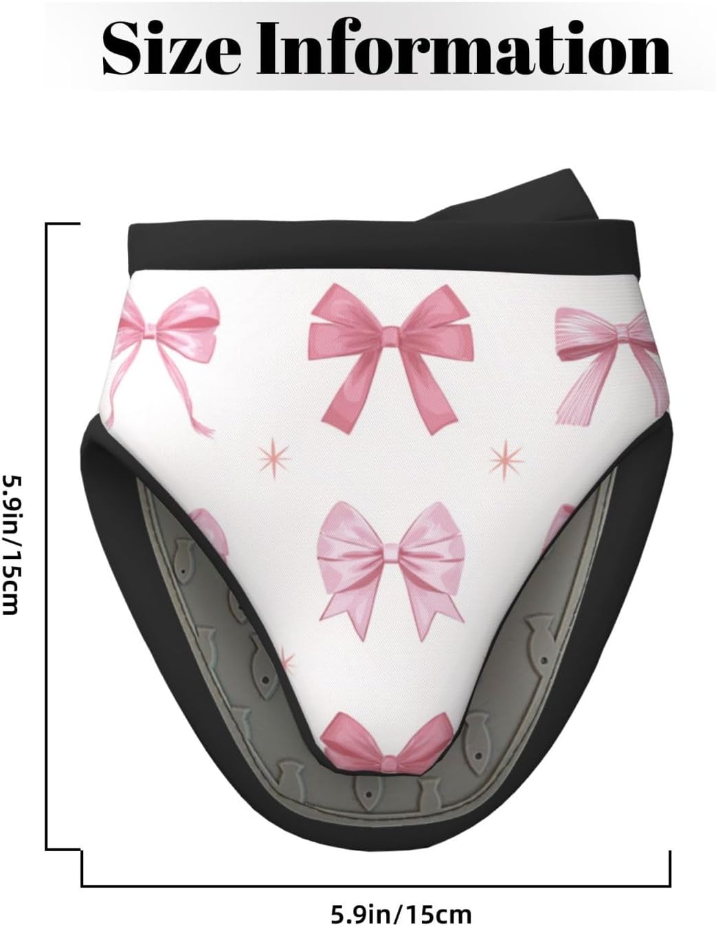 Nine Light Pink Bows Mini Silicone Oven Mitts Heat and Slip Resistant Kitchen Mittens,Short Oven Gloves for Safe Cooking Baking & Grill,5.9"X5.9"