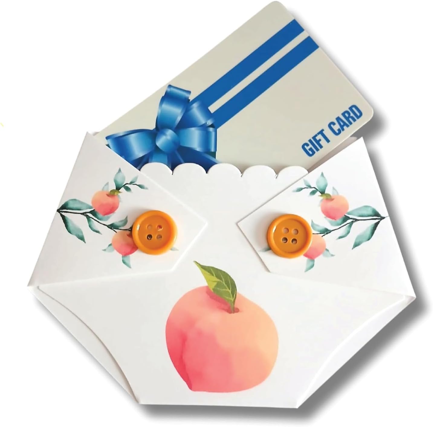 Kards by Kaylee Diaper Shaped Gift Card Holder for Baby Shower - Game Prize or Diaper Raffle Winner Gift - Fruit Themed Baby Shower