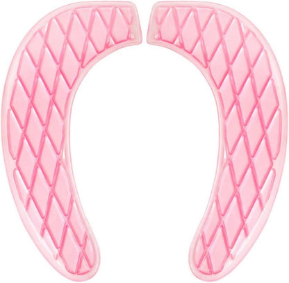 Gel Toilet Seat Cover, Toilet Seat Cushion, Toilet Cover Portable and Washable Toilet Seat Cover Universal, Washable for Standard U Shape Toilet Seats (Pink)