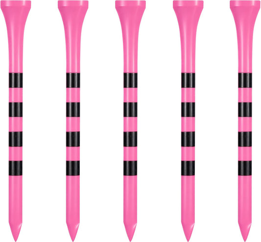 Wooden Golf Tees 3-1/4", 2-3/4", 2-1/8", 1-1/2" Available, 100 Count (Natural Color, White, Black, Blue, Red, Green, Yellow, Pink, Orange)