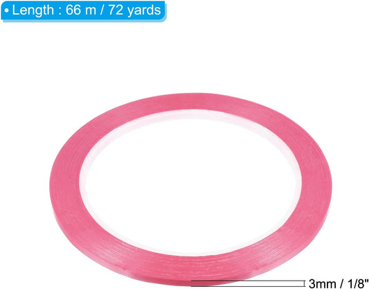 PATIKIL 1/8" Whiteboard Tape, 4 Pack Thin Dry Erase Tape for Graphic Chart Marking DIY Art, Pink