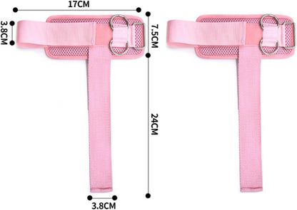 Set of 2 Wrist Straps for Weightlifting, Fitness Equipment with Double D-Rings for Training.
