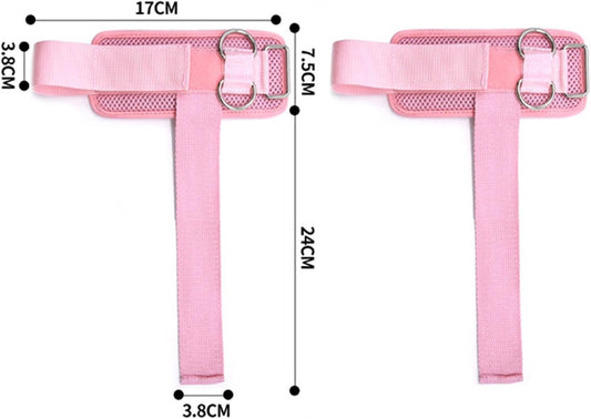 Set of 2 Wrist Straps for Weightlifting, Fitness Equipment with Double D-Rings for Training.