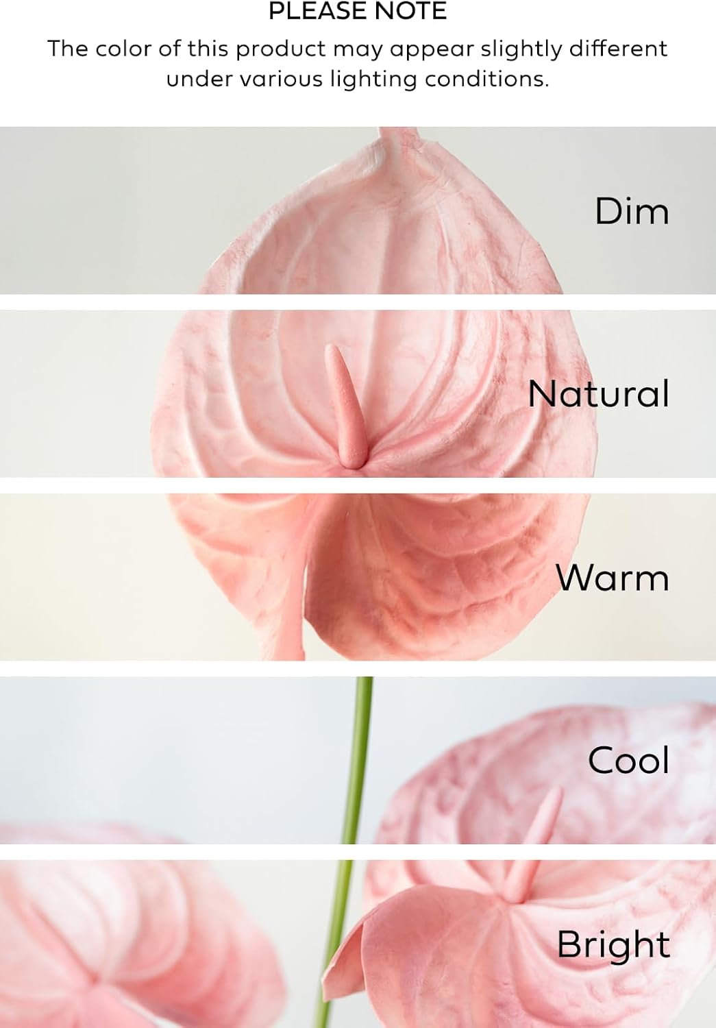 Ling's moment Artificial Anthurium Plants, 8pcs Shabby Blush Silk Filler Flower, Pink Faux Greenery Stems for DIY Wedding Bouquets Centerpieces Arrangements Bridal Shower Party Home Decorations
