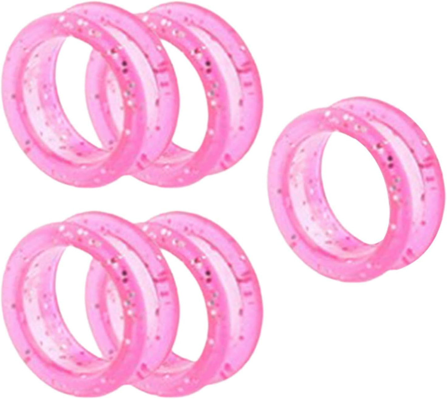 5Pcs Pink Silicone Scissors Finger Rings Grips Grooming Shear Thumb Inserts Finger Protector Ring for Barber Hair Cutting Scissors Pet Shears Hair Cutting Tools