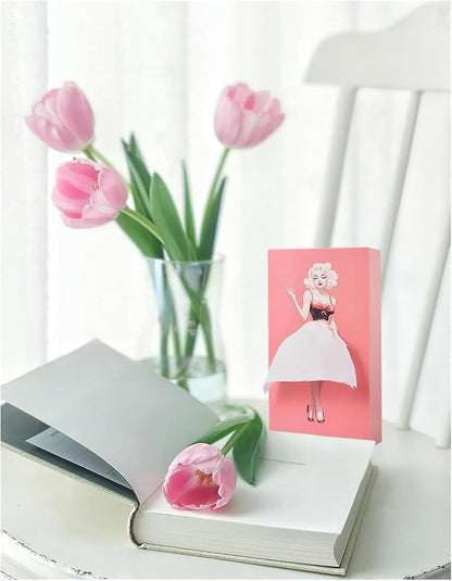 Girl's Long Skirt Tissue Box - Creative Cartoon Cover, Paper Dispenser for Home, Office, Car (Pink)