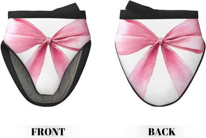 Watercolor Light Pink Coquette Bow Mini Silicone Oven Mitts Heat and Slip Resistant Kitchen Mittens,Short Oven Gloves for Safe Cooking Baking & Grill,5.9"X5.9"
