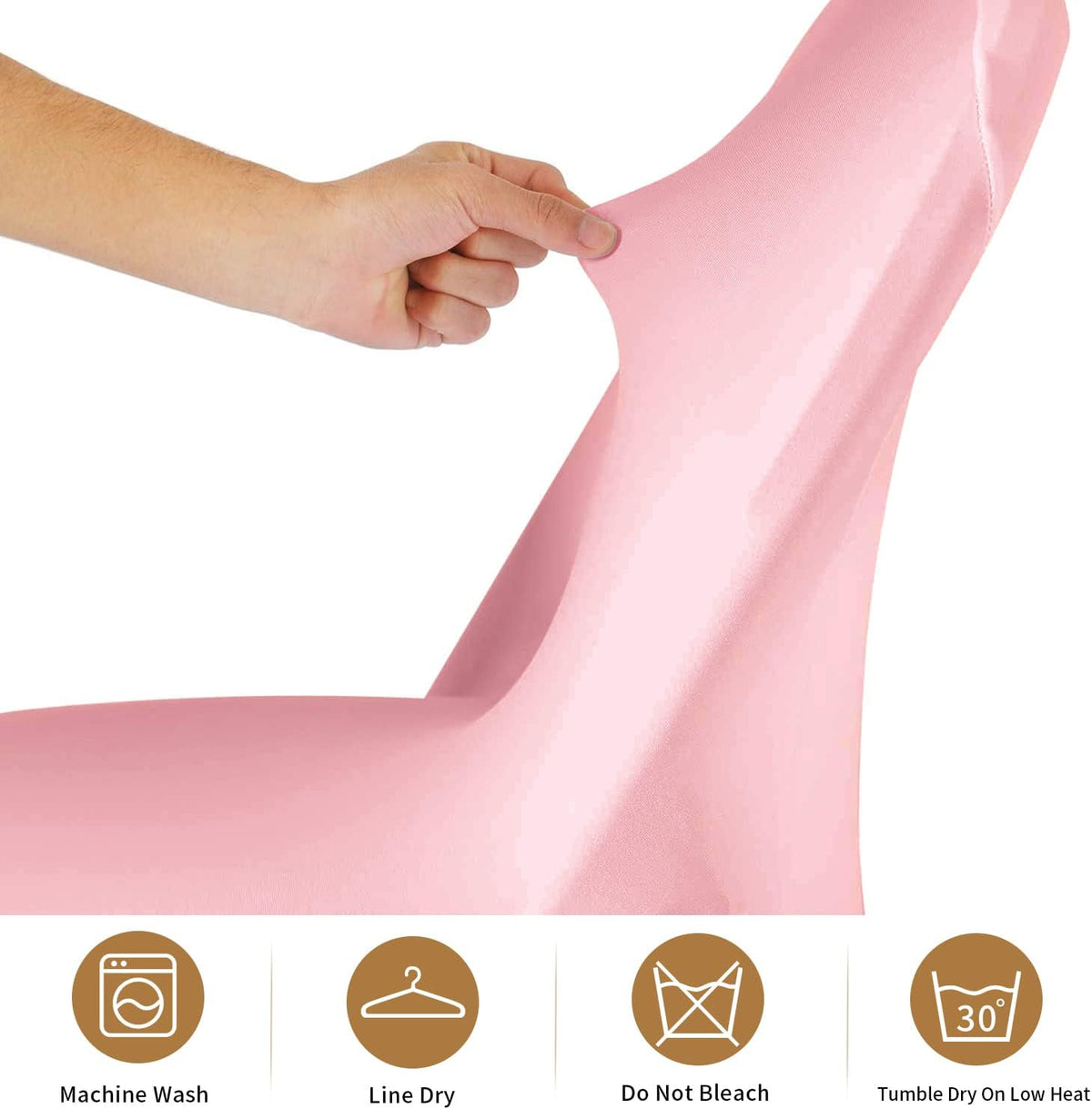 Folding Chair Covers - 20 PCS Light Pink Spandex Slipcovers for Banquet & Wedding Events