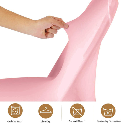 Folding Chair Covers - 20 PCS Light Pink Spandex Slipcovers for Banquet & Wedding Events