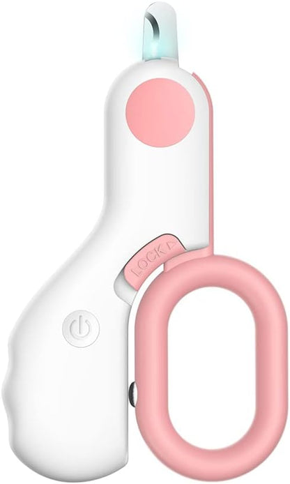 Small Animals Nail Clippers with LED Lights to Avoid Excessive Cutting and Sharp Blades - Professional Claw Trimmer for Tiny Dog Cat Kitten Bunny Rabbit Bird Guinea Pigs Ferret Hamsters (Pink)