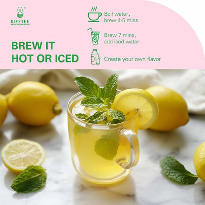 Ginger Peach Green Tea Bags 100 Count Low Caffeine Great for Iced