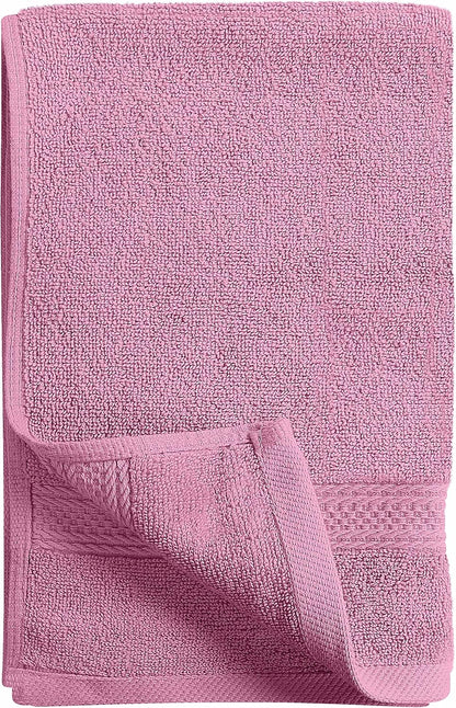 6 Pack Premium Hand Towels, 16x28 in, 600 GSM Cotton, Pink