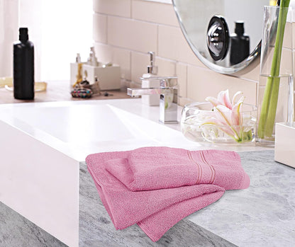 6 Pack Premium Hand Towels, 16x28 in, 600 GSM Cotton, Pink