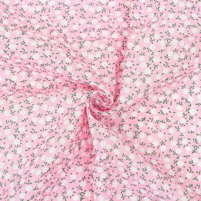 Cotton Fabric, 7 Pcs 25 * 25cm/9.8 * 9.8 inch Quilting Cotton Fabric Sewing DIY Set Patchwork Kit for Small Cloth Bags, Cloth Handkerchief (Pink)