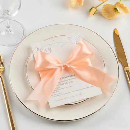 Peach Satin Ribbon, 1-1/2 Inch, 50 Yards