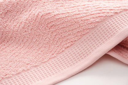Decorative Pink Cotton Hand Towels for Bathroom with Hanging Loops